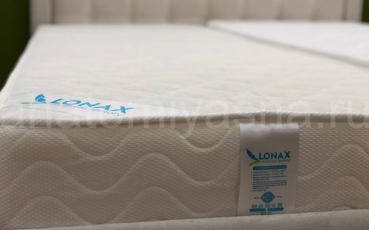 матрас lonax memory-latex tfk 80x200 ортопедический пружинный